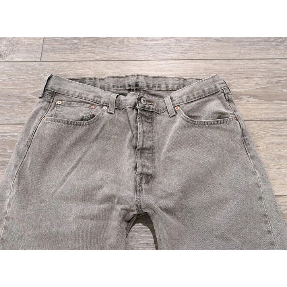 LEVI'S 501 RARE PEWTER COLOR BUTTON FLY DENIM JEANS MEN'S 38X30 EGYPT EUC
